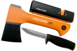 Fiskars X5 Fireplace Set Avec Hache, Couteau Et Aiguiseur