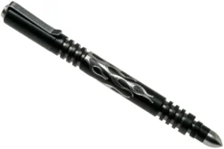 Rick Hinderer Investigator Pen Flames Stainless Steel, Stonewash DLC, Stylo Tactique