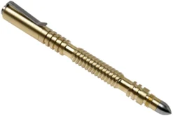 Rick Hinderer Spiral Investigator Pen Brass, Stylo Tactique