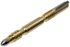 Rick Hinderer Spiral Investigator Pen Brass, Stylo Tactique -Feu de Camp HRK INVP SPR BR 03 rick hinderer investigator pen scaled