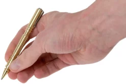 Rick Hinderer Spiral Investigator Pen Brass, Stylo Tactique -Feu de Camp HRK INVP SPR BR 04 rick hinderer investigator pen scaled