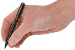 Rick Hinderer Spiral Investigator Pen Stainless Steel, Stonewash Black DLC, Stylo Tactique -Feu de Camp HRK INVP SPR SSBL 04 rick hinderer knives scaled