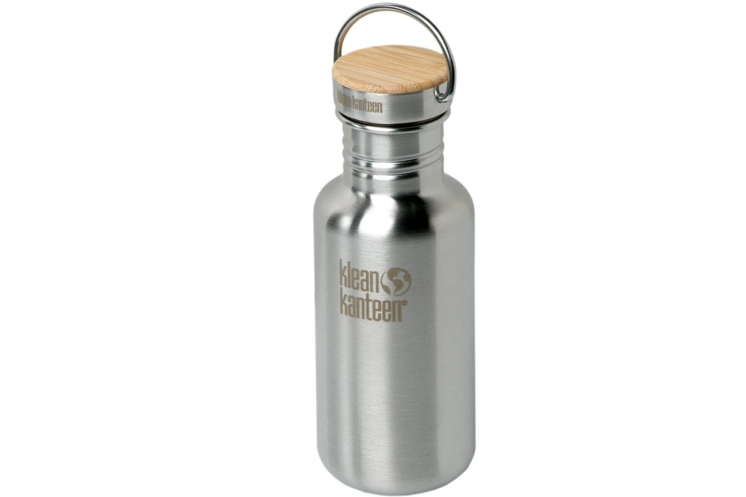 Klean Kanteen Reflect 530 Ml Bouteille Avec Bouchon En Bambou, Brushed Stainless 1 Klean Kanteen Reflect 530 Ml Bouteille Avec Bouchon En Bambou, Brushed Stainless