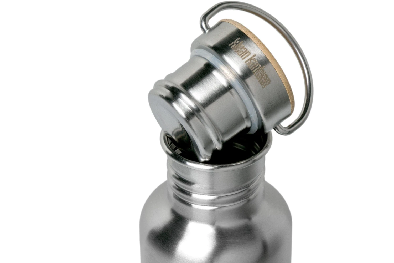 Klean Kanteen Reflect 530 Ml Bouteille Avec Bouchon En Bambou, Brushed Stainless 3 Klean Kanteen Reflect 530 Ml Bouteille Avec Bouchon En Bambou, Brushed Stainless – Image 3