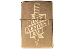 Knivesandtools Zippo Brass Brushed Knife, Bronze, Briquet -Feu de Camp KTZPBRASSKNIFE 04 zippo knivesandtools scaled