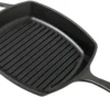 Lodge Grill Pan Poêle à Frire Carrée, Largeur Environ 26,5 Cm