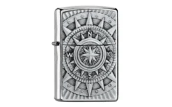 Zippo Compass Emblem 2005350, Brushed Chrome, Briquet