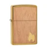 Zippo Woodchuck Mahogany Emblem Brushed Brass 29901-000002, Briquet