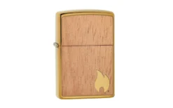 Zippo Woodchuck Mahogany Emblem Brushed Brass 29901-000002, Briquet