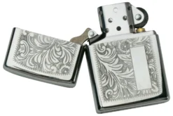 Zippo Venetian Chrome 60000813 Argenté, Briquet -Feu de Camp ZP352 000066 03 zippo scaled