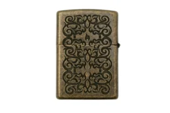 Zippo Ornament Tattoo Antique Brass 60006435, Briquet -Feu de Camp ZP48484 000002 03 zippo scaled