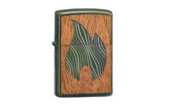 Zippo Woodchuck Mahogany Flame High Polish Green 49057-000002, Briquet